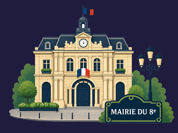 Rendez-vous devant la mairie du 8ᵉ